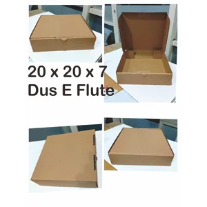 Kotak Makan Bahan E Flute Corrugated Dimensi 20 x 20 x 7