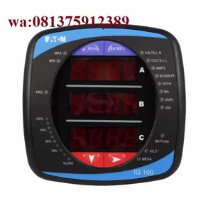 EATON IQ140MA5112 Electronic Power Meter  Integral Display  90 to 265 VAC/VDC  1A  LED Display
