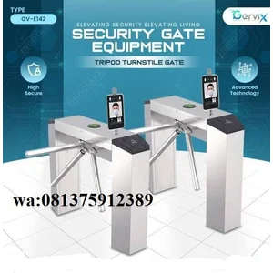 Tripod Turnstile Gate Gerbang Masuk Kantor Otomatis Dengan Sistem Pengenalan Wajah Gervix GV E142