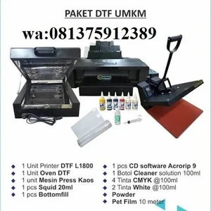 Paket Usaha Mesin Sablon UMKM Paket Printer Sablon DTF Dekstop A3