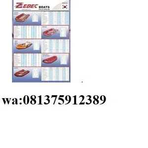 Perahu Karet Zebec Madein Korea Kap 8 Person 420 Armada
