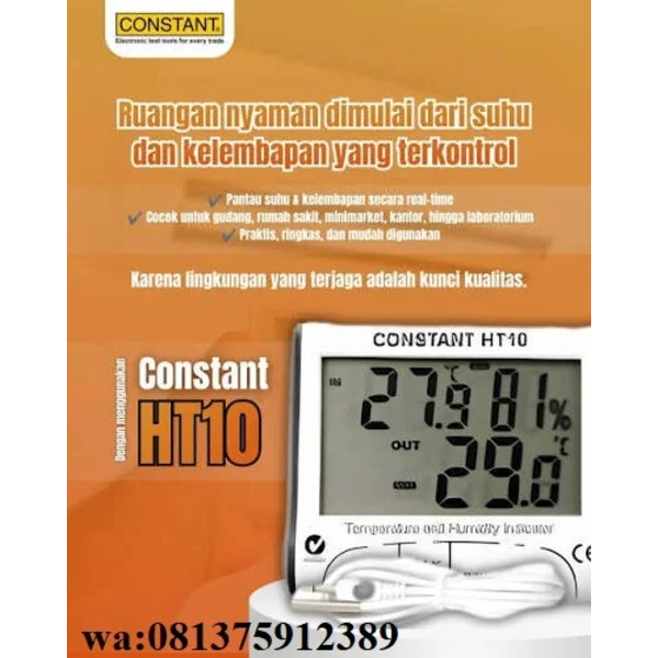 Termometer Ruangan Ht10 Constant Digital