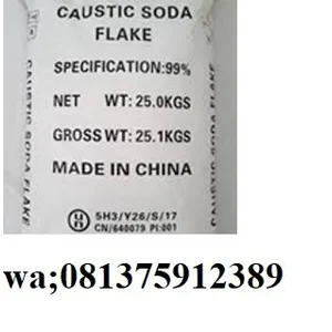Sodium Hydroxide Flakes 98% / Kaustik Soda / Soda Api / Bahan Kimia Industri / ex China