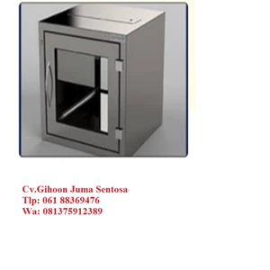 Pass Box Stainless Steel Square Static  For Pharmaceutical Industry Size: 900 X 900 X 600 Mm
