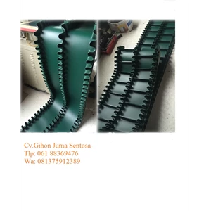 Sidewall Conveyor Belt Black and Green PVC PU 