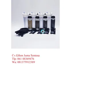 Filter Air Filter Air Sumur 4 Housing 4 Tahap  Refillable Clear