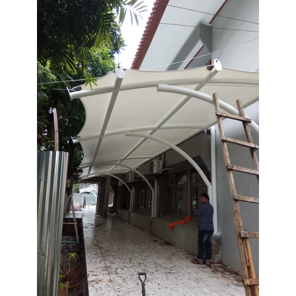 Membrane Tensile / Shade / Atap Kanopi Kain di Malang Surabaya Bali By Aneka Tenda Malang