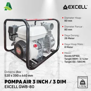 Pompa Air / Waterpump 3 inch / 3" Excell GWB80