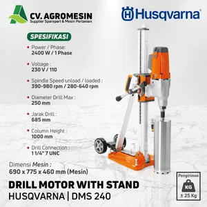  Alat Pertukangan / drill motor with stand DMS240 Husqvarna Mesin bor serbaguna