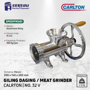Alat Penggiling Daging Manual Meat Grinder Gilingan Daging Manual Carlton no 32 v