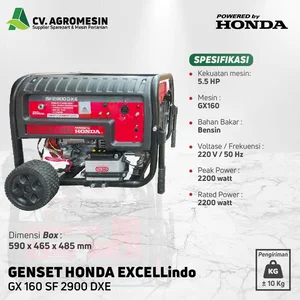Genset Generator Set Bensin HONDA EXCELLindo SF 2900 DXE 2500 watt