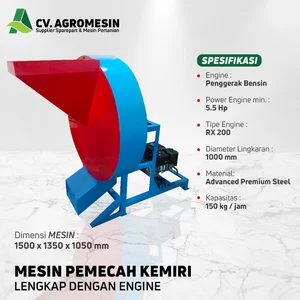 MESIN PEMECAH KEMIRI LENGKAP DENGAN ENGINE