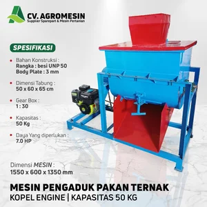 MESIN PENGADUK PAKAN TERNAK QUAD 50KG PENGGERAK BENSIN