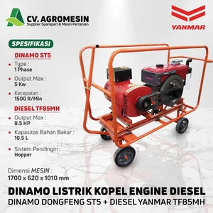 WELDING GENERATOR DINAMO LISTRIK DONGFENG ST5 KOPEL ENGINE PENGGERAK DIESEL YANMAR TF85MH
