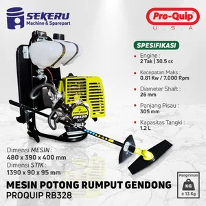 MESIN POTONG RUMPUT GENDONG 2 TAK (PROQUIP) RB328 Brush Cutter RB 328