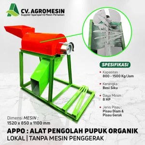 MESIN PUPUK APPO ALAT PENCACAH PUPUK ORGANIK KOMPOS UNIT ONLY