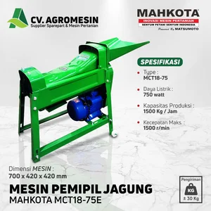 Mesin Pemipil Jagung Mahkota MCT18-75 + Elektromotor