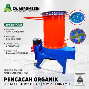 Mesin Pencacah Kompos Organik Komplit Dinamo