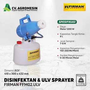 DISINFECTANT SPRAYER & ULV FOGGING MACHINE FIRMAN FFM02 ULV FOGGER 