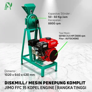 MESIN PENEPUNG HIJAU JIMO FFC15 KOPEL ENGINE PROQUIP QX160 RANGKA TINGGI