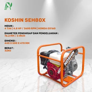 Mesin pompa air koshin irigasi made in japan SEH80X