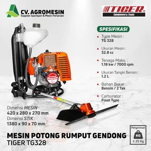 MESIN POTONG RUMPUT GENDIONG 2 TAK (TIGER) TG328