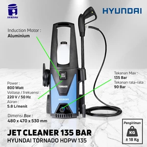 Jet Cleaner Cuci mobil Hyundai Tornado HDPW135 135 bar 800 Watt