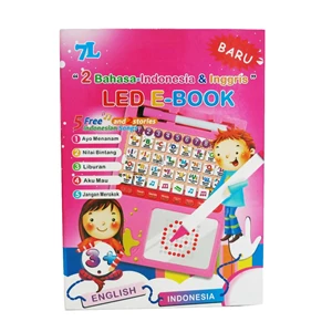 7L - Mainan Edukasi Led E-Book - Pink