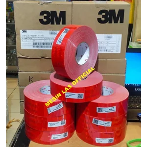Stiker Reflektor Mobil Truk 3M 983 Warna Merah