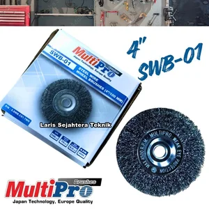 Multipro SWB-01 Steel Wire 4 Inch-100 mm Sikat Kawat Piring Gerinda Steel Wire Wheel Brushes