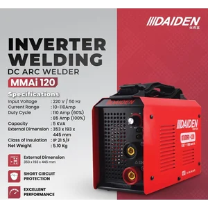 Mesin Las MMA DAIDEN Welding Inverter MMAi 120