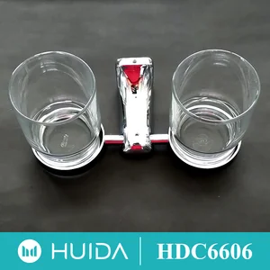 HUIDA HANDLE GELAS double sikat gigi dekorasi impor kamar mandi ala hotel