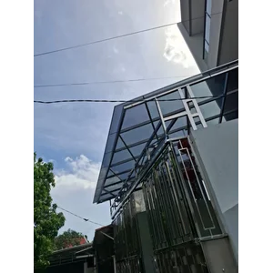 Kanopi Kaca Tempered Ryben Stainless Custom