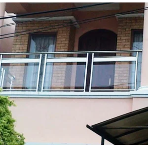 Railing tangga Akrilik clear stainless