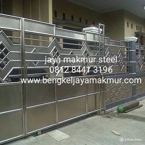 Pintu Pagar stainless wajik minimalis