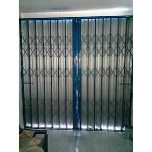 Folding Gate Harmonika Besi Galvalume