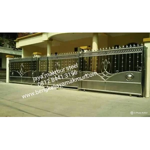Pintu Garasi pagar tulip stainless steel