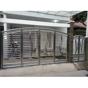 Pintu pagar stainless horizontal Anti Karat
