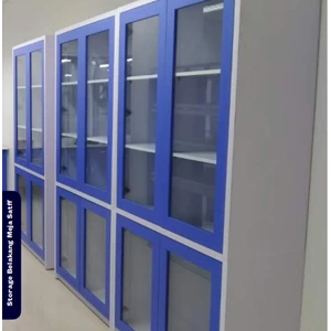 Lemari Storage - Belakang Meja Staff Ukuran 5000 X 500 X 750 Mm