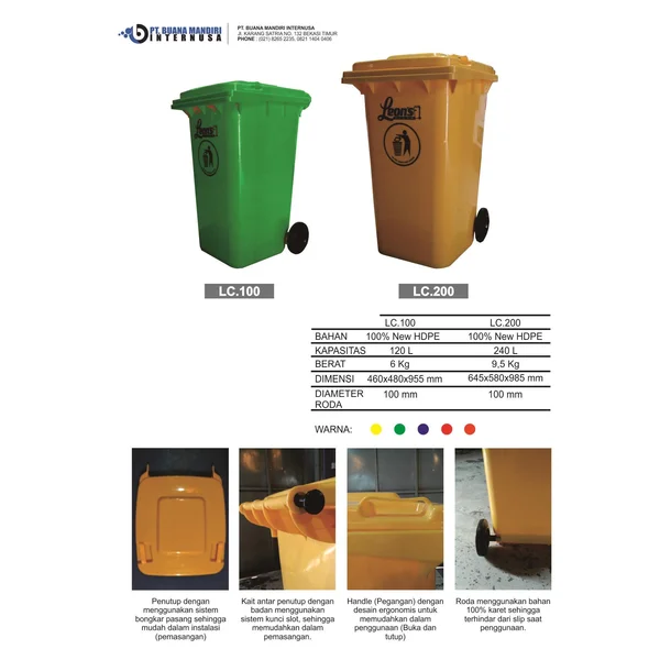 Tempat Sampah Dorong