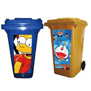 Tempat Sampah Plastik Custom Stiker Kartun