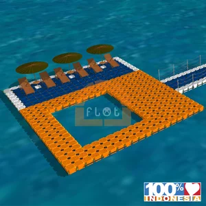 Kolam Renang Flot Indonesia Kolam Renang Kubus Apung HDPE 