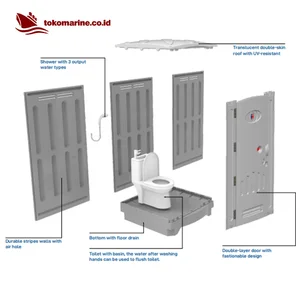 TOILET PORTABLE HDPE TPT-H08 – TYPE TOILET DUDUK PLUS SHOWER