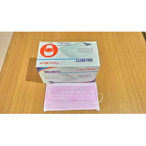 Masker 3Ply Valmit Disposable Pink