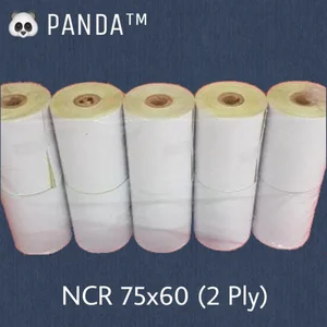 KERTAS NCR STRUK KASIR PANDA 75x60mm PAPER ROLL (2 Ply) Isi 10 Roll Kertas kasir