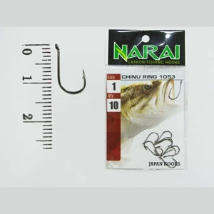Fishing Hook NARAI Type 1053 Chinu Ring Size 1
