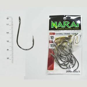Fishing Hook NARAI Type 1053 Chinu Ring Size 15