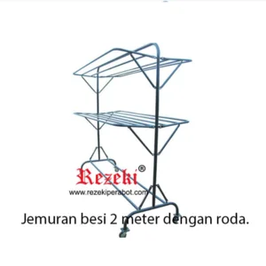 Jemuran Baju Besi 2 Meter Dengan Roda