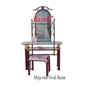 Meja Rias Oval Besar