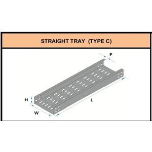 Kabel Tray Type C Straight Tray Lebar 50mm
